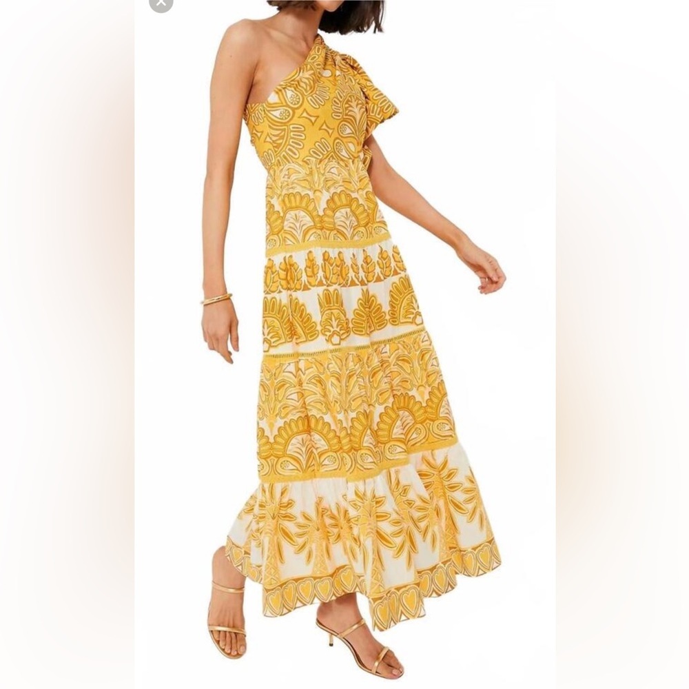 Farm Rio Ainika Tapestry One-Shoulder Maxi Dress Size XSMALL - Picture 1 of 16